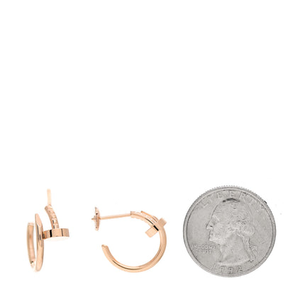 Cartier 18K Pink Gold Juste Un Clou Hoop Earrings 2 of 5