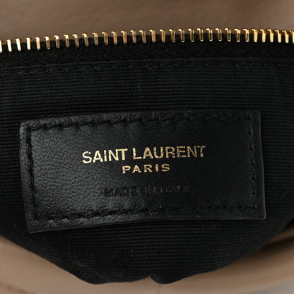 Saint Laurent Lambskin Quilted Toy Loulou Puffer Monogram Chain Satchel Nude Powder 6 of 10