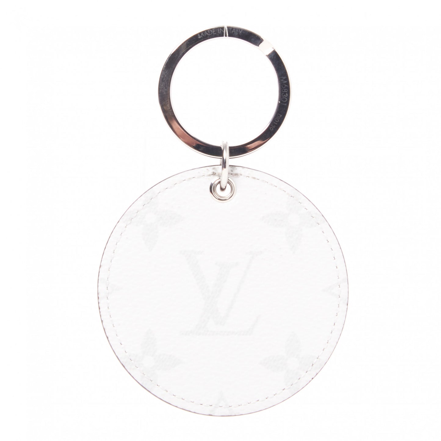 Taiga Monogram Logo Illustre Bag Charm Key Holder White