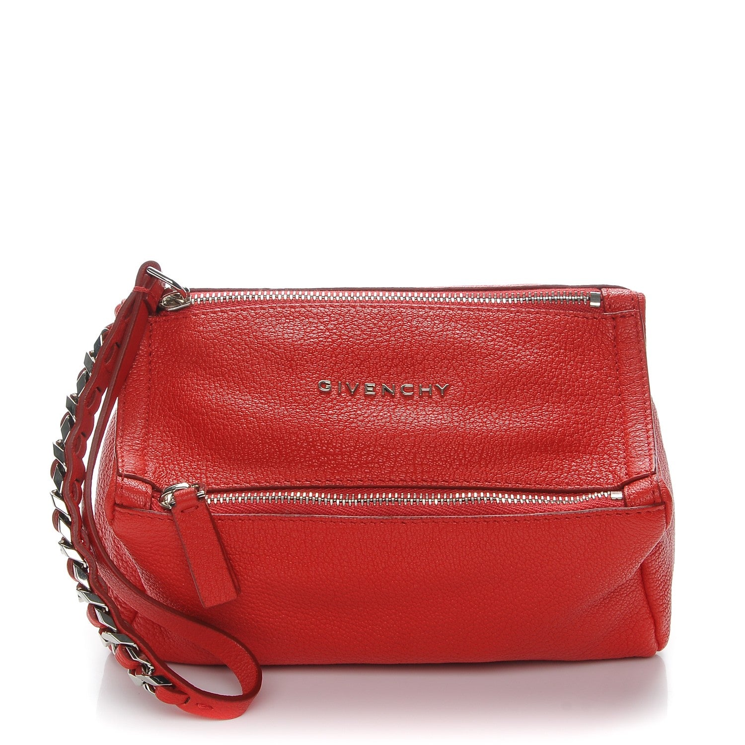 Givenchy Sugar Goatskin Pandora Wristlet Medium Red 1 of 8