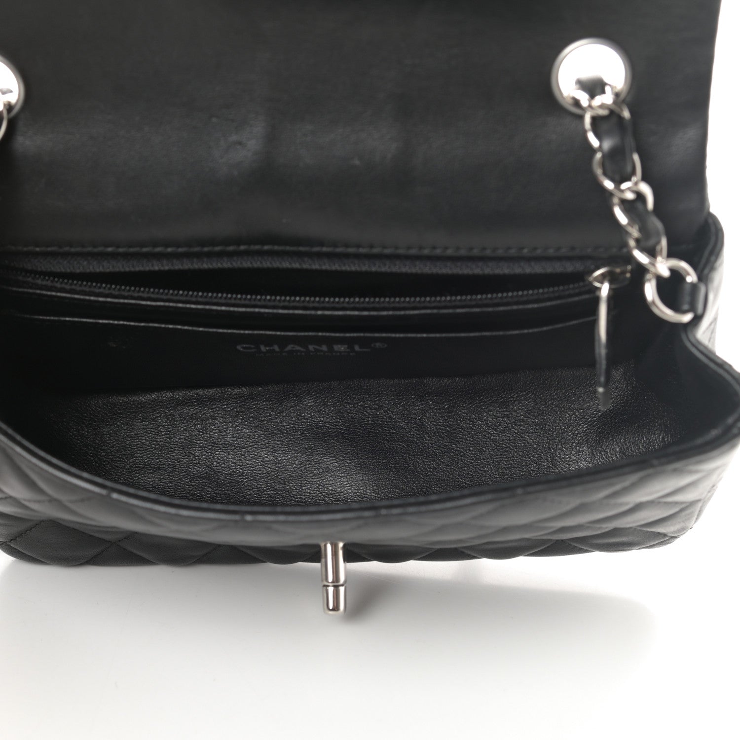 Chanel Lambskin Quilted Mini Rectangular Flap Black 5 of 14