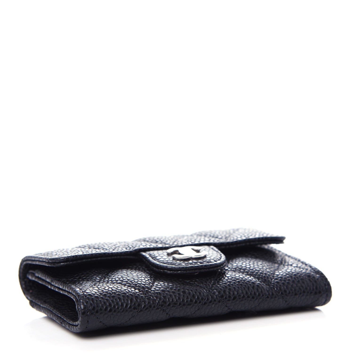 Chanel Caviar Quilted Flap Card Holder Wallet Black 4 of 9
