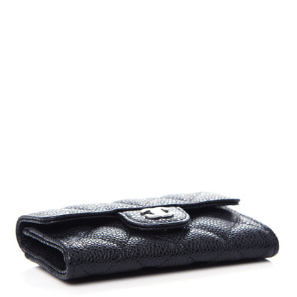 Chanel Caviar Quilted Flap Card Holder Wallet Black 4 of 9