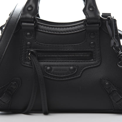 Balenciaga Smooth Calfskin Neo Classic Black Hardware Nano City Crossbody Black 9 of 9