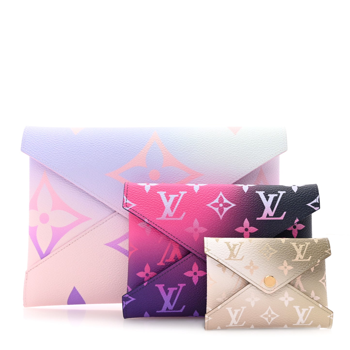 Monogram Giant Spring in the City Kirigami Pochette Set Sunrise Pastel Midnight Fuchsia Sunset Kaki