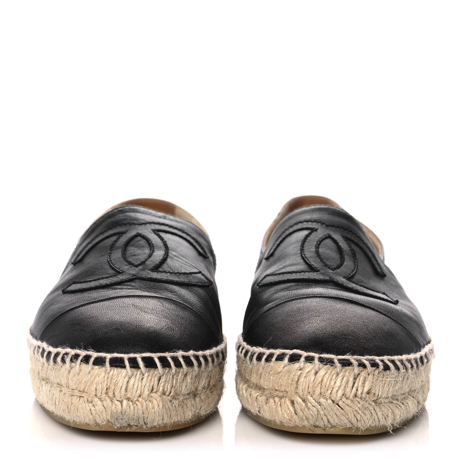 Chanel Lambskin CC Espadrilles 41 Black 2 of 9
