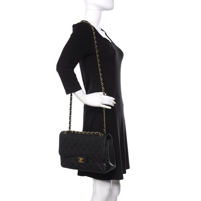 Chanel Caviar Quilted Jumbo Double Flap Black 3 of 12