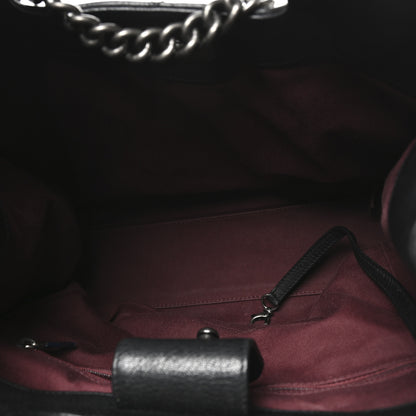 Chanel Goatskin Quilted Small Perfect Edge Shopping Tote Black 5 of 10