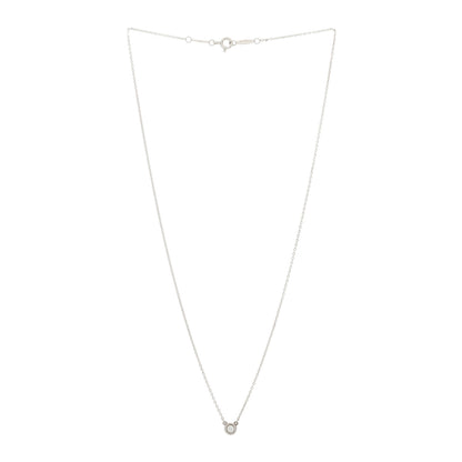 Tiffany Sterling Silver Diamond .10ct Elsa Peretti Diamonds by the Yard Pendant Necklace 3 of 6
