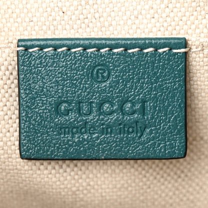 Gucci Azalea Calfskin Enamel Matelasse Diagonal Small Torchon GG Marmont Chain Shoulder Bag Imperial Blue Pavone 6 of 11