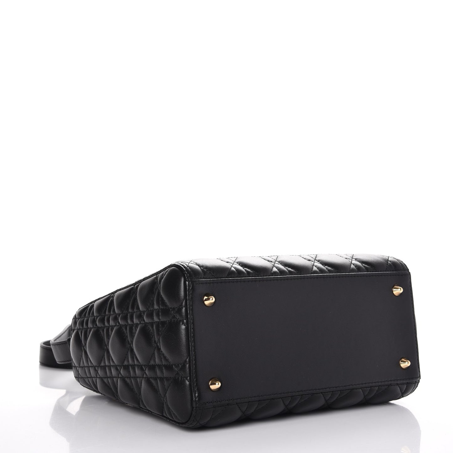 Lambskin Cannage Medium Lady Dior Black