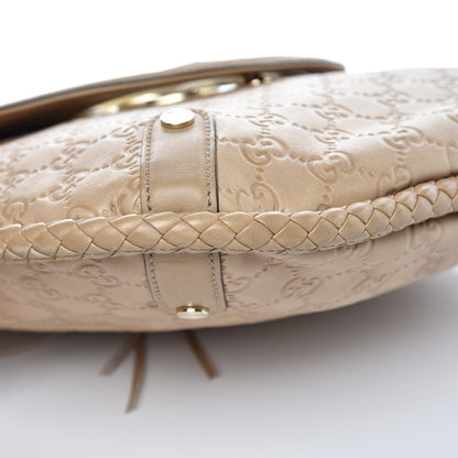 Gucci Guccissima Medium Britt Tassel Shoulder Bag Beige 11 of 12