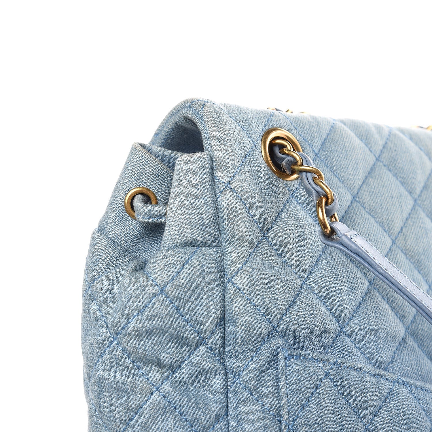 Chanel Washed Denim Quilted Small Urban Spirit Backpack Light Blue 16 of 16