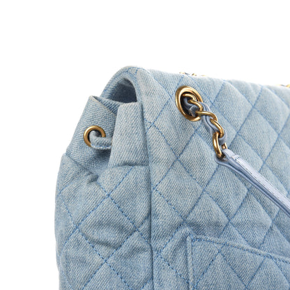 Chanel Washed Denim Quilted Small Urban Spirit Backpack Light Blue 16 of 16