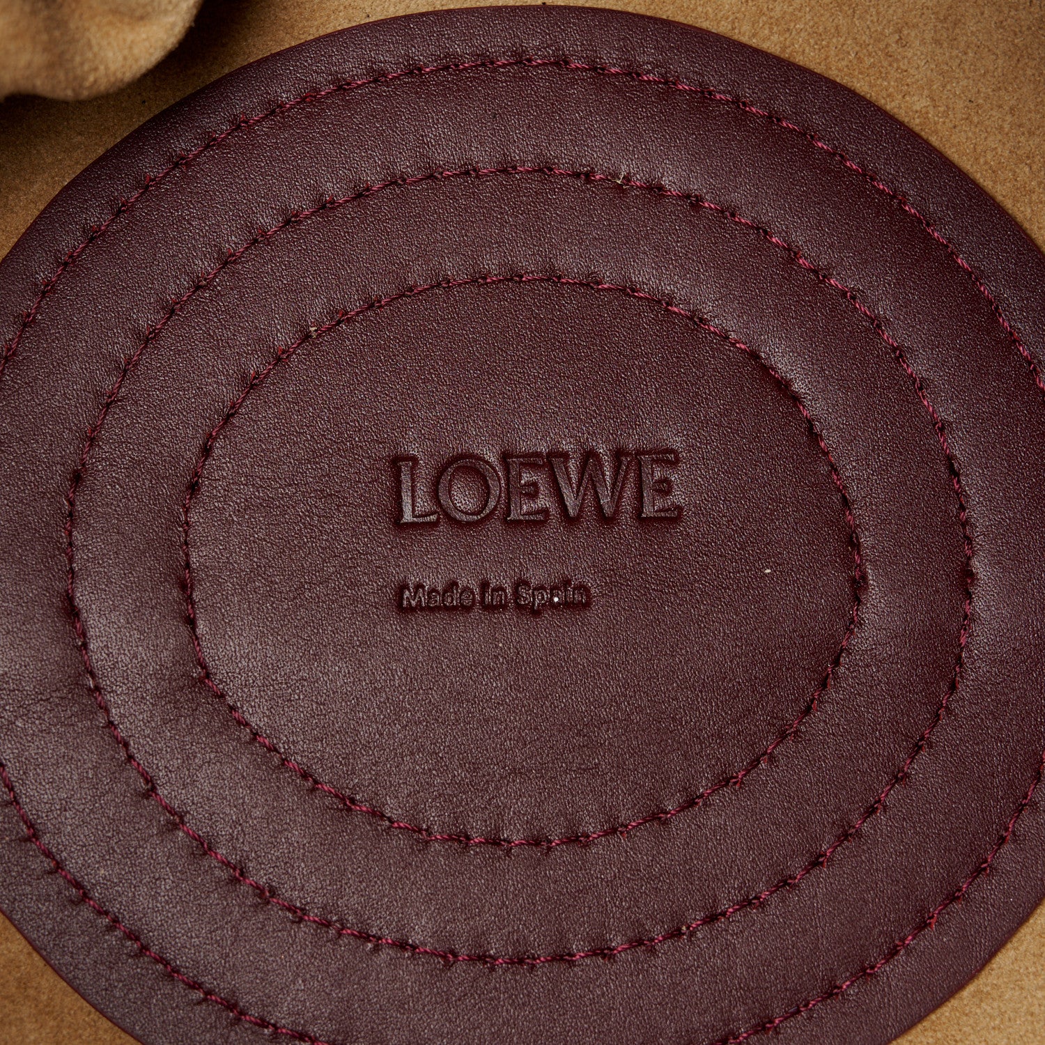 Loewe Shiny Nappa Calfskin Small Paseo Bag Burgundy 6 of 11