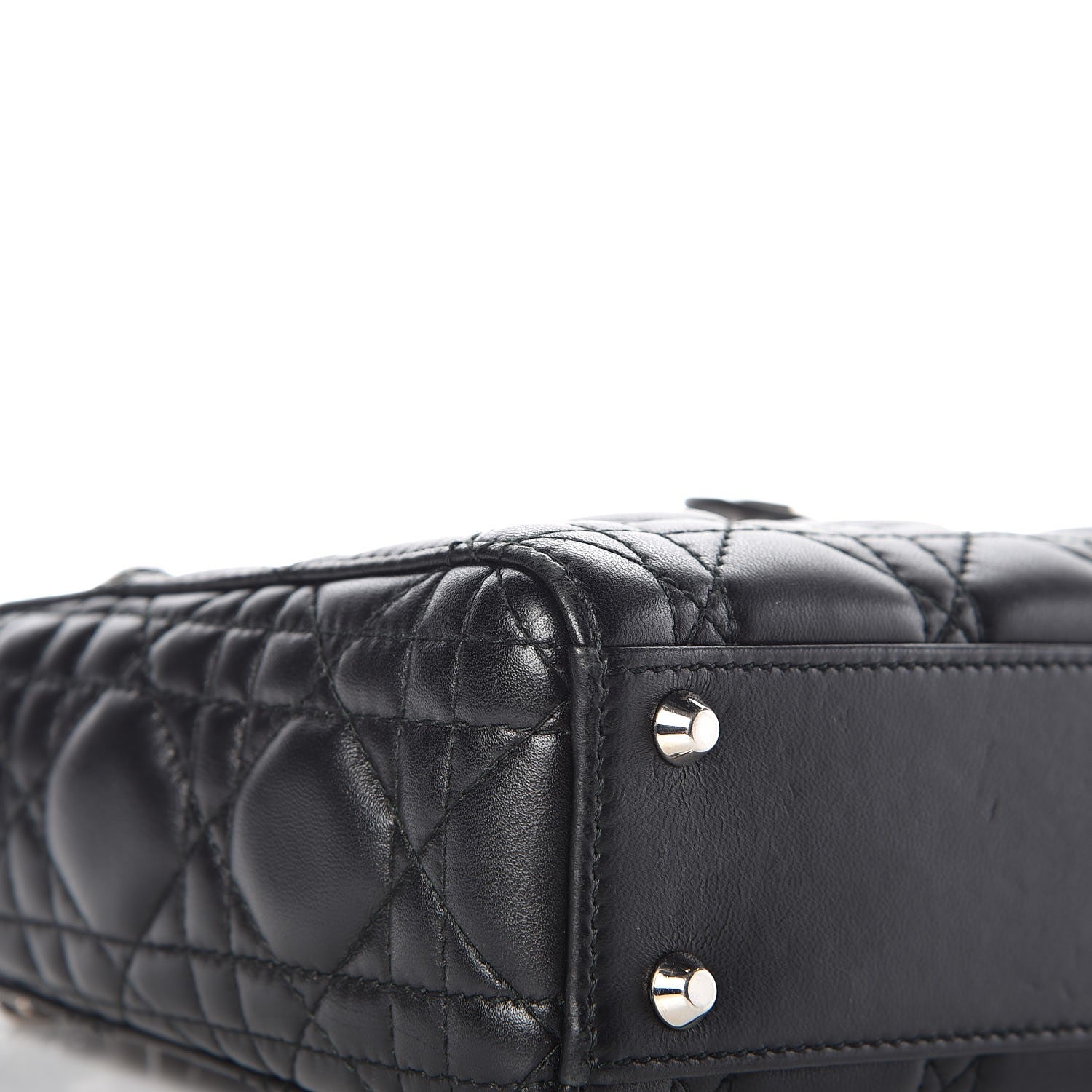 Christian Dior Lambskin Cannage Mini Lady Dior Black 8 of 11