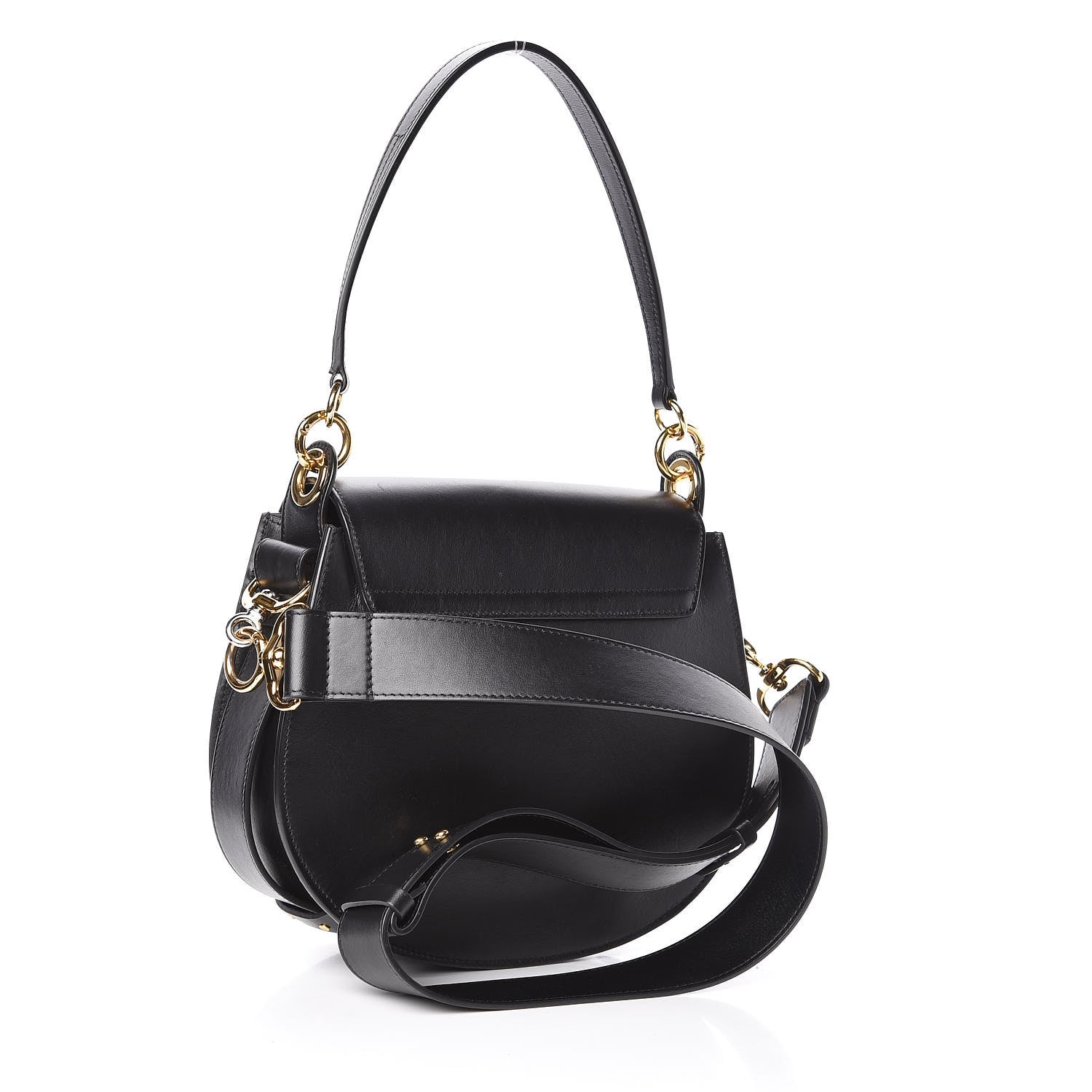 Chloe Calfskin Suede Large Tess Bag Black 3 of 9