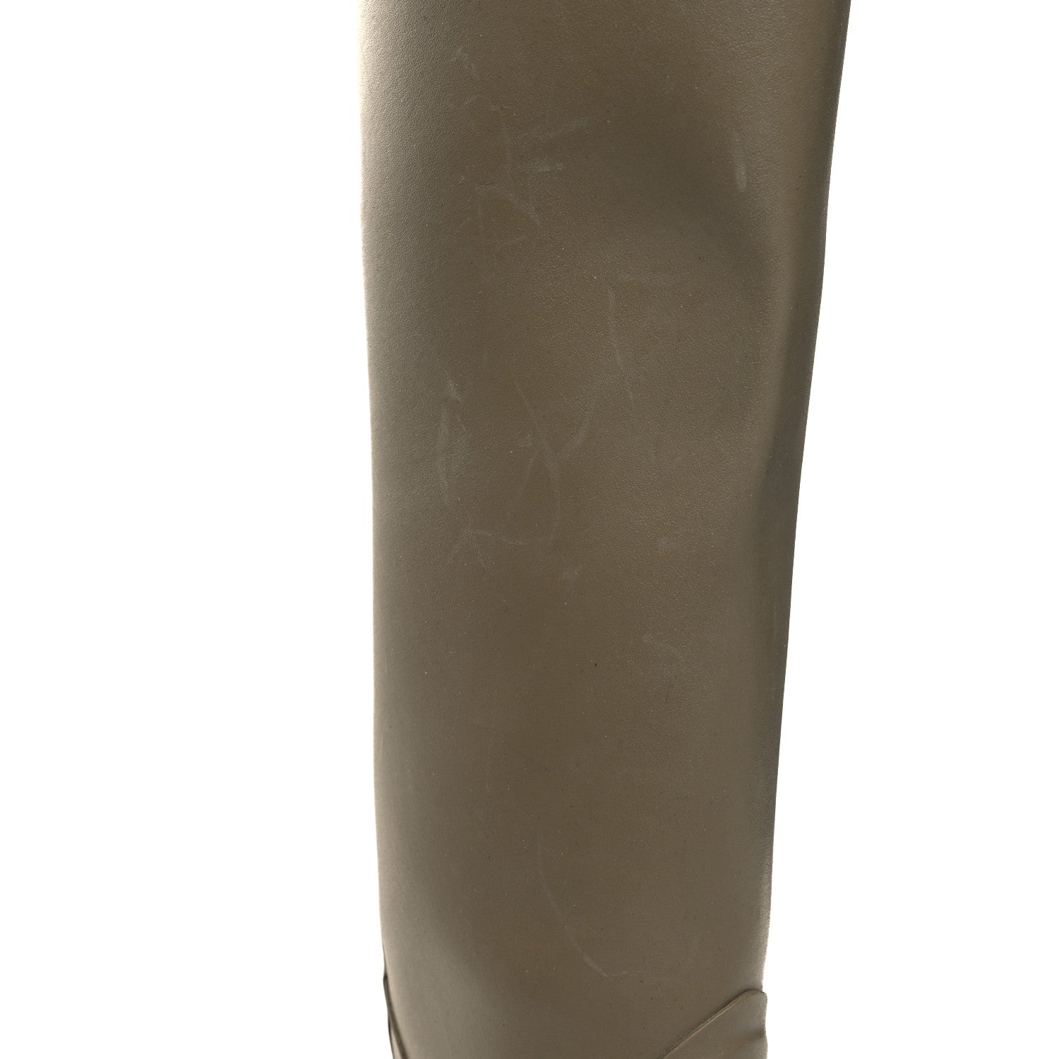 Chanel Caoutchouk CC Knee High Boots 40 Dark Beige Black 8 of 8
