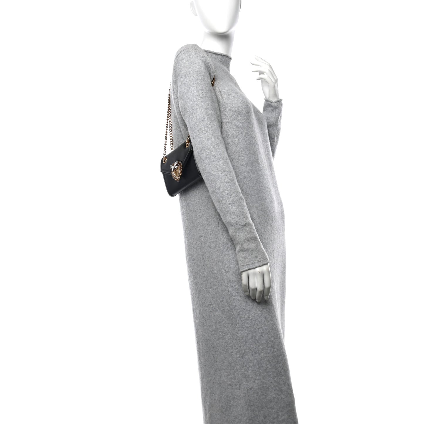 Smooth Calfskin Mini Devotion Crossbody Bag Black