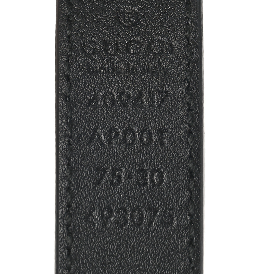 Calfskin Double G 20mm Belt 75 30 Black