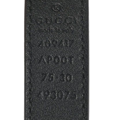 Gucci Calfskin Double G 20mm Belt 75 30 Black 3 of 6