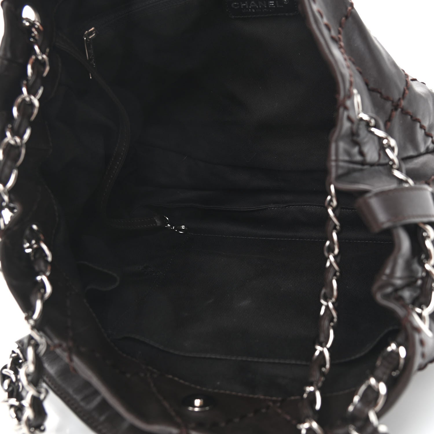 Chanel Calfskin Stitched Expandable Tote Brown 5 of 11