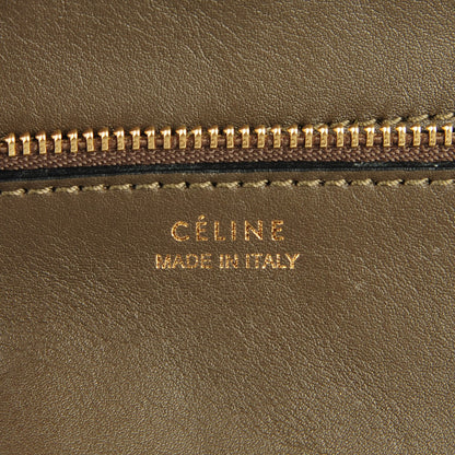 Celine Smooth Calfskin Crocodile Embossed Nubuck Mini Tie Tote Grey 6 of 7