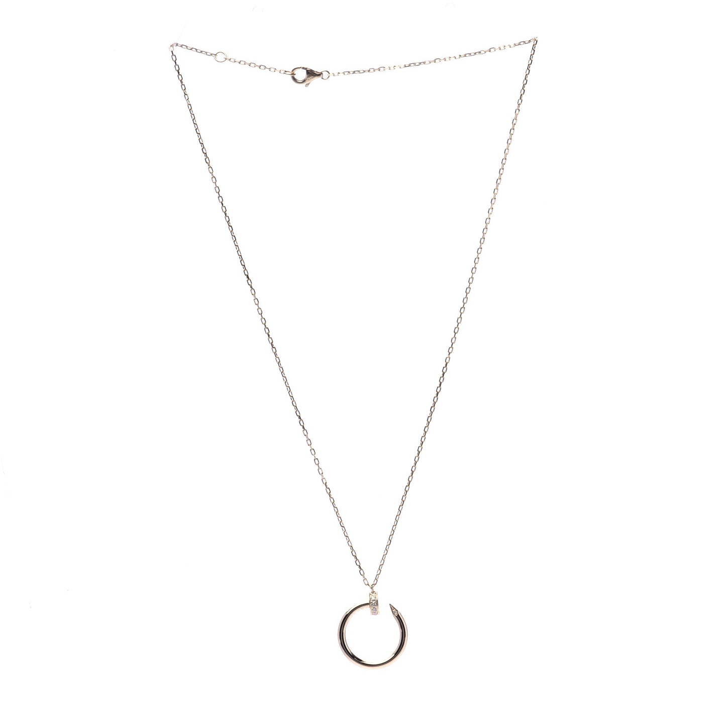 18K Yellow Gold Diamond Juste Un Clou Pendant Necklace
