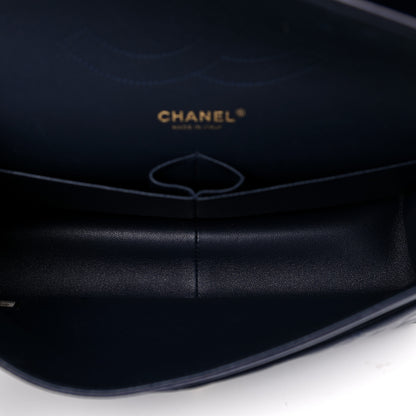 Chanel Lambskin Quilted Jumbo Double Flap Navy Blue 5 of 13