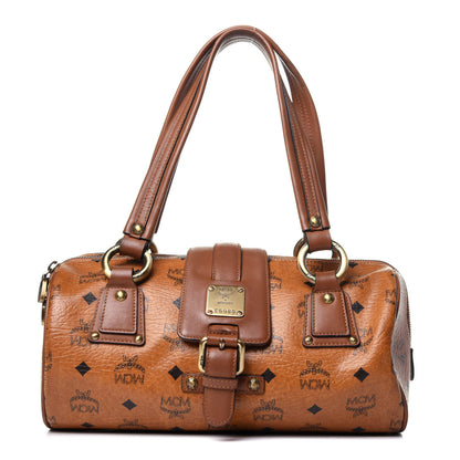 MCM Visetos Barrel Bag Cognac 1 of 12