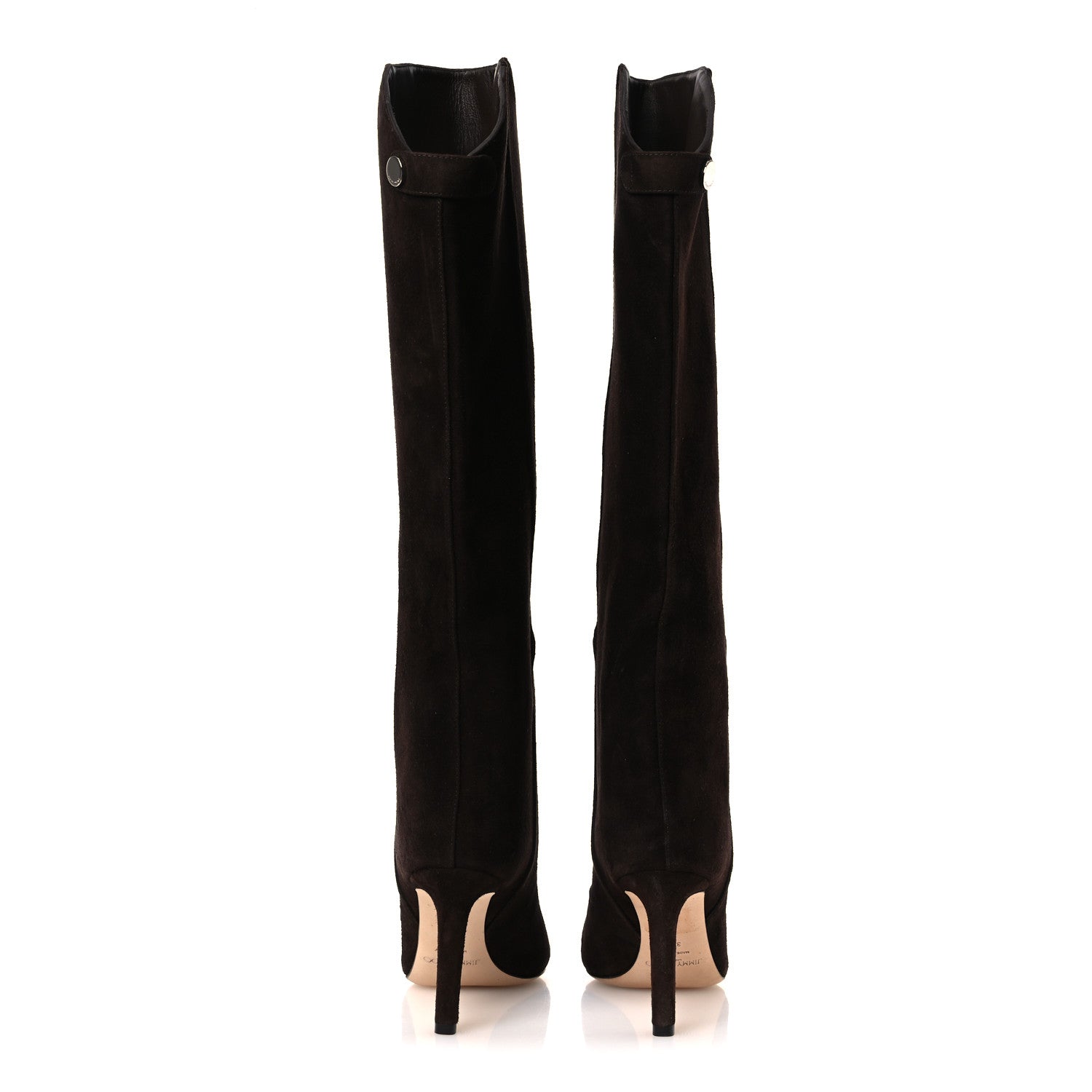 Jimmy Choo Suede Alizze 85 Knee High Boots 37.5 Chocolate 6 of 10