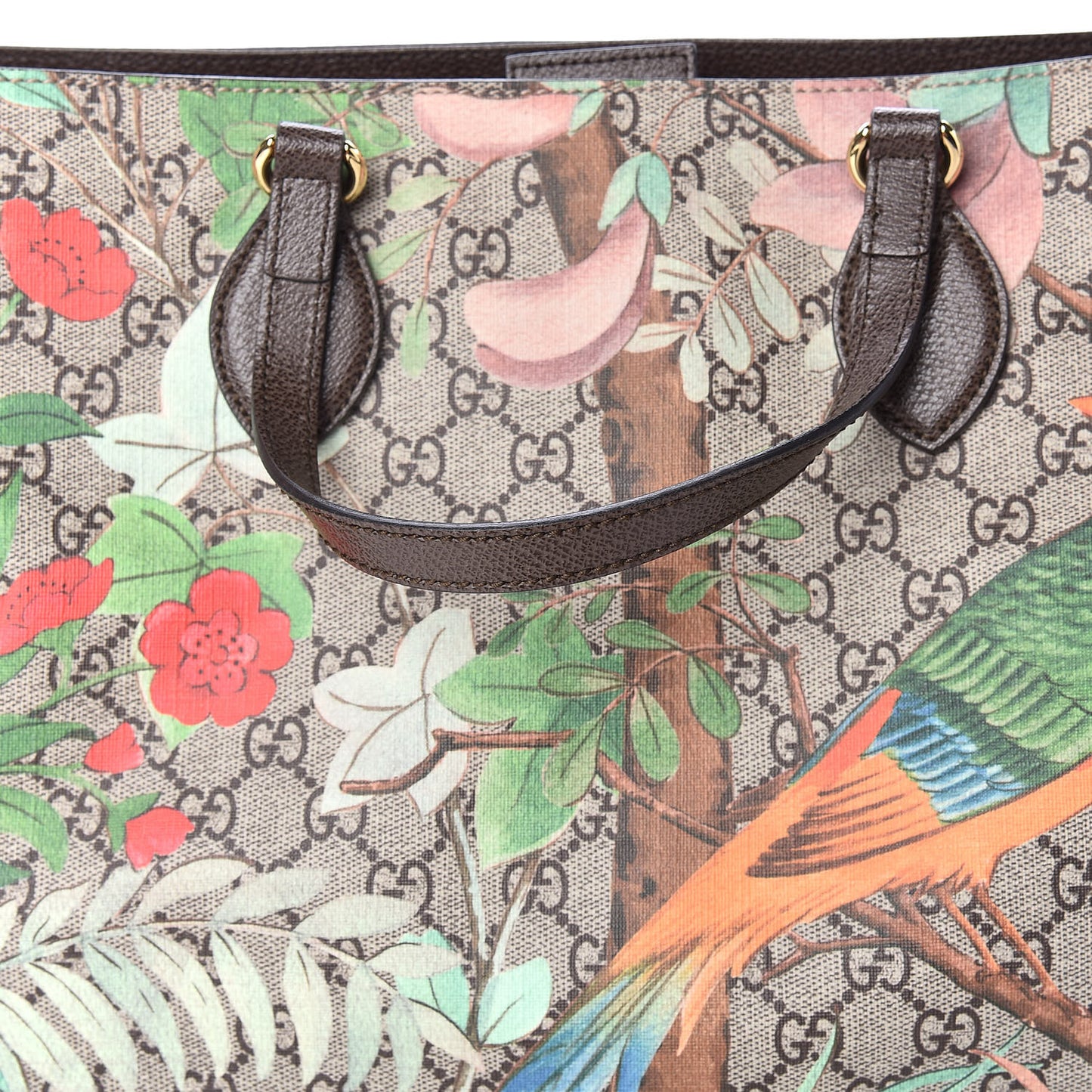 Soft GG Supreme Monogram Tian Medium Crossbody Tote Beige Multicolor New Acero