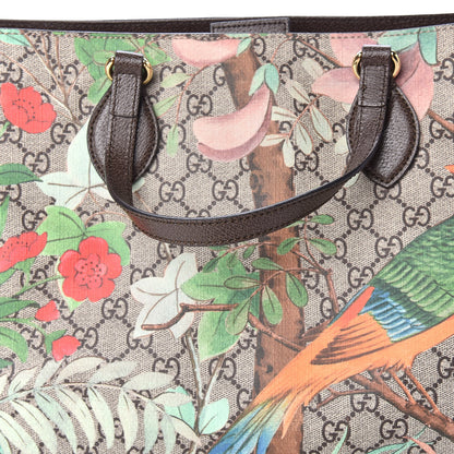 Gucci Soft GG Supreme Monogram Tian Medium Crossbody Tote Beige Multicolor New Acero 10 of 11