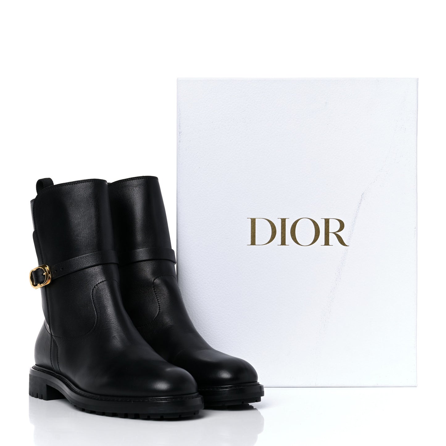 Calfskin Empreinte Ankle Boots 37 Black