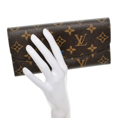 Louis Vuitton Monogram Emilie Wallet Blue 2 of 8