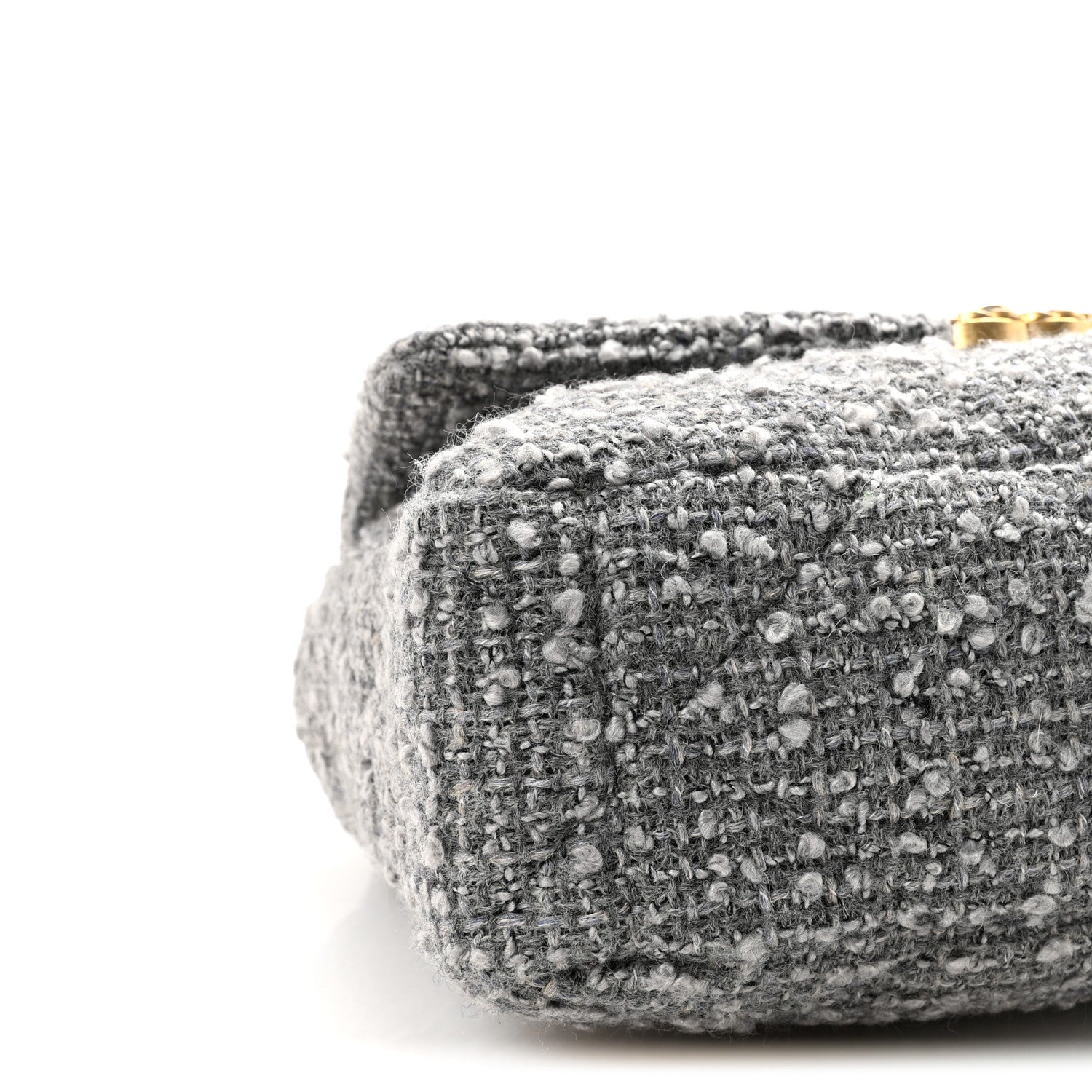 Chanel Tweed Quilted Large Chanel 19 Flap Grey 9 of 11