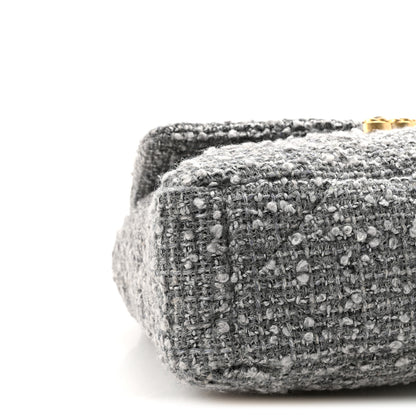 Chanel Tweed Quilted Large Chanel 19 Flap Grey 9 of 11