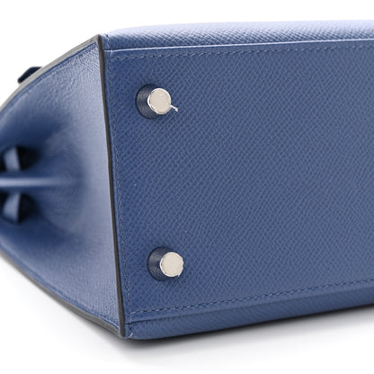 Hermes Epsom Kelly Sellier 25 Bleu Brighton 9 of 11