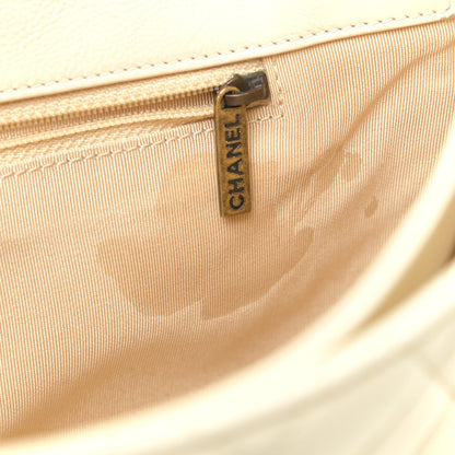 Chanel Calfskin Quilted Medium CC Crown Flap White 13 of 19