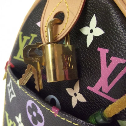 Louis Vuitton Monogram Multicolor Fringe Speedy 25 Black 6 of 10