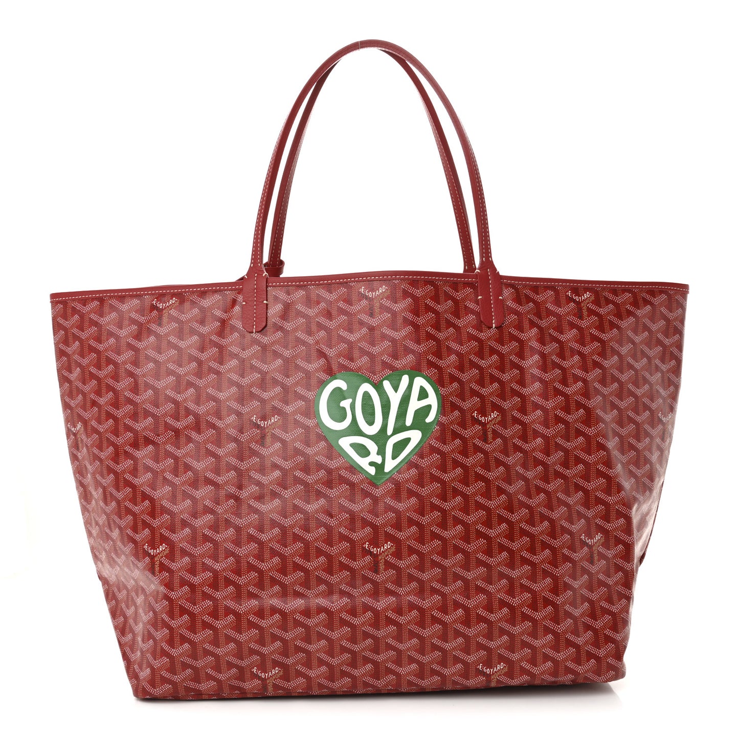 Goyardine Coeur Saint Louis GM Red