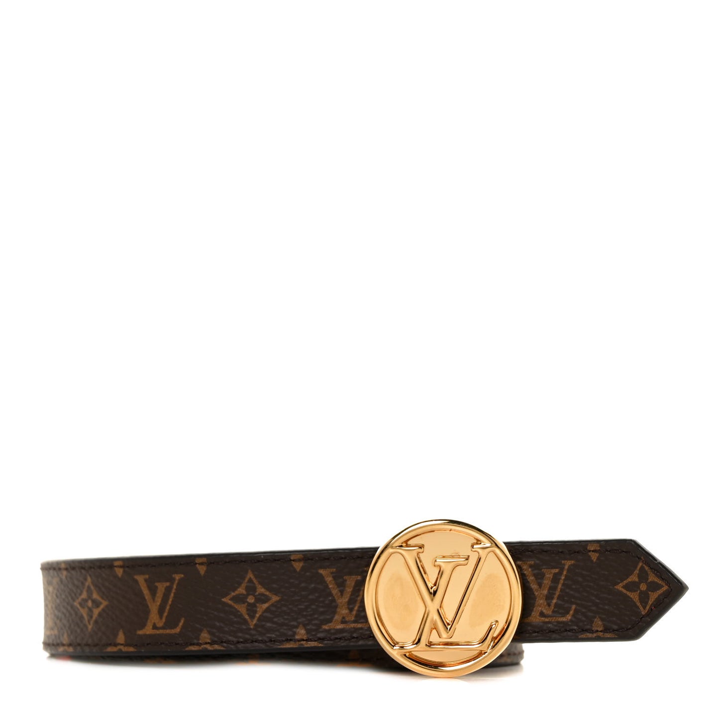 Monogram 20mm LV Circle Reversible Belt 85 34 Red