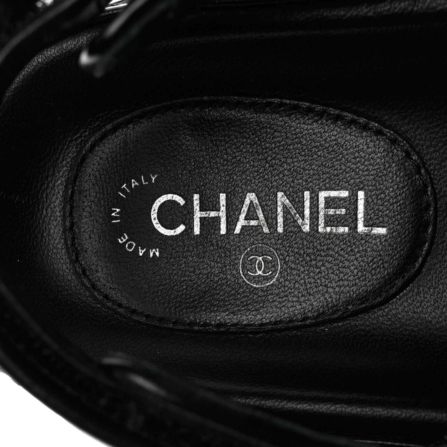 Chanel Grained Calfskin Velcro Dad Sandals 36 Black 7 of 11