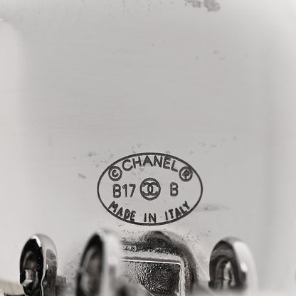 Chanel Crystal CC Clip on Earrings Silver 4 of 4