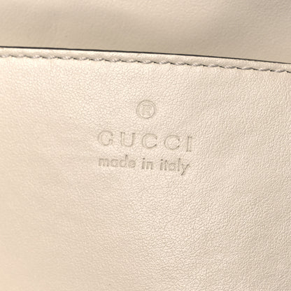 Gucci Calfskin Matelasse Monochrome Mini GG Marmont Crossbody Shoulder Bag White 6 of 16
