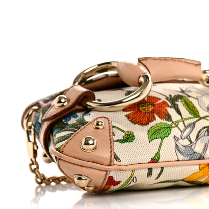 Gucci Canvas Flora Floral Horsebit Clutch 9 of 16