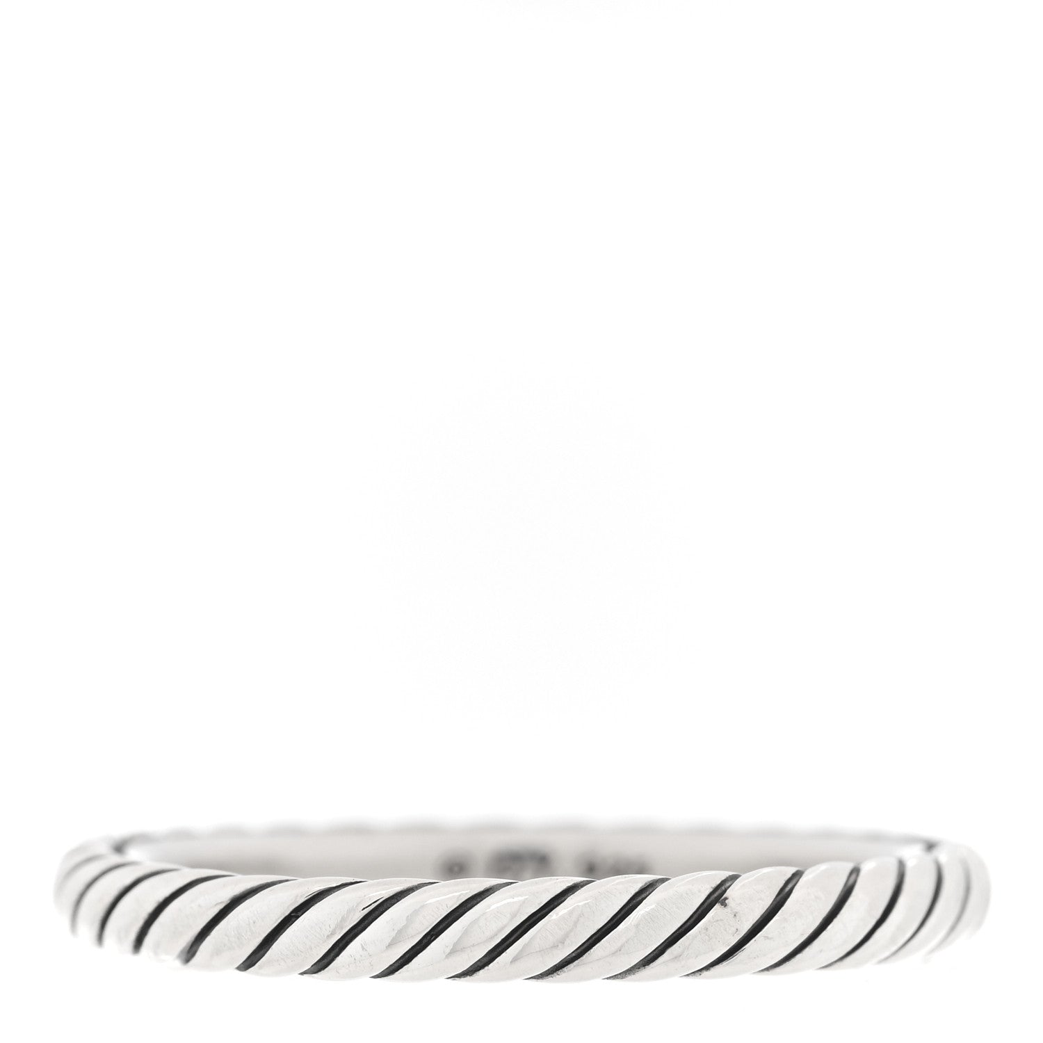 David Yurman Sterling Silver Cable Classics Band Ring 63 10.25 1 of 4