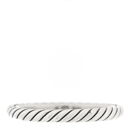 David Yurman Sterling Silver Cable Classics Band Ring 63 10.25 1 of 4