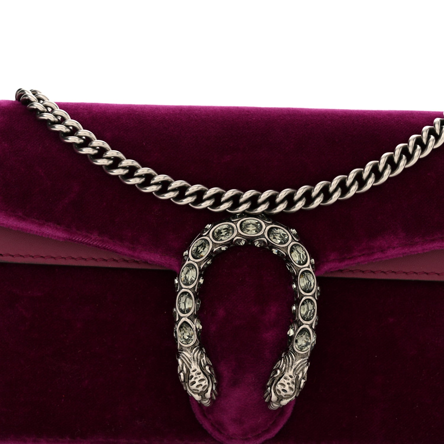 Gucci Velvet Super Mini Dionysus Shoulder Bag Fuchsia Violet Cyclamen 7 of 11