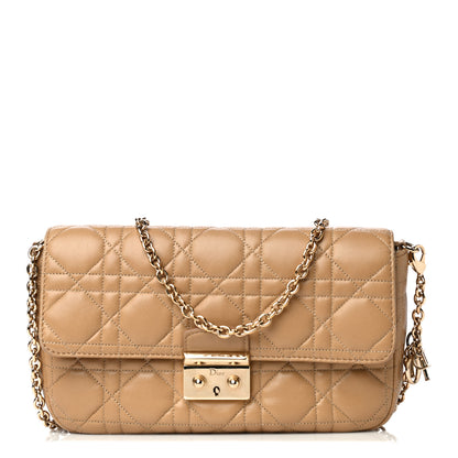 Christian Dior Lambskin Cannage Miss Dior Promenade Pouch Beige 1 of 10